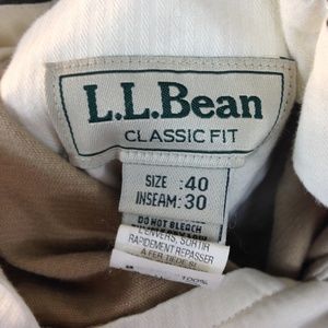 LL Bean Mens 40 x 30 tan Corduroy Pants Classic